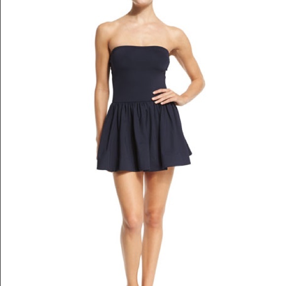 KATE SPADE, tie bow swim dress bandeau one piece - Picture 3 of 6